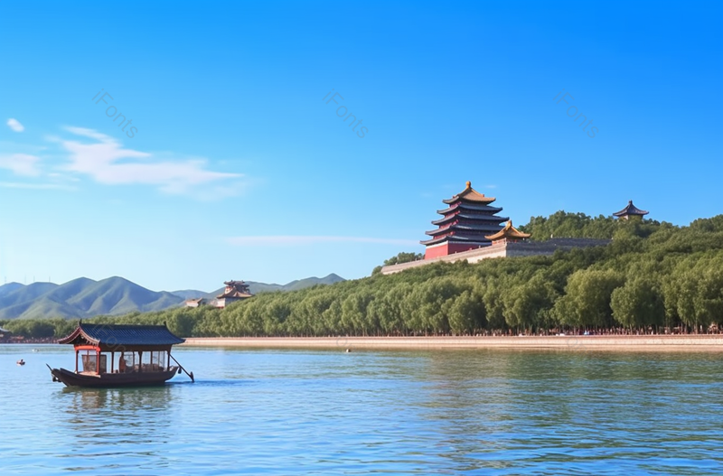 蓝天白云清澈湖面实拍摄影图,高清,摄影图,摄影图片,图片大全,摄影图免费下载